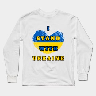 I Stand with Ukraine Sweatshirt, Pray for Ukraine Shirt, Support Ukraine Tee, Pray for Ukraine Shirt, Ukraine Peace Shirt, Stop the War Tee Long Sleeve T-Shirt